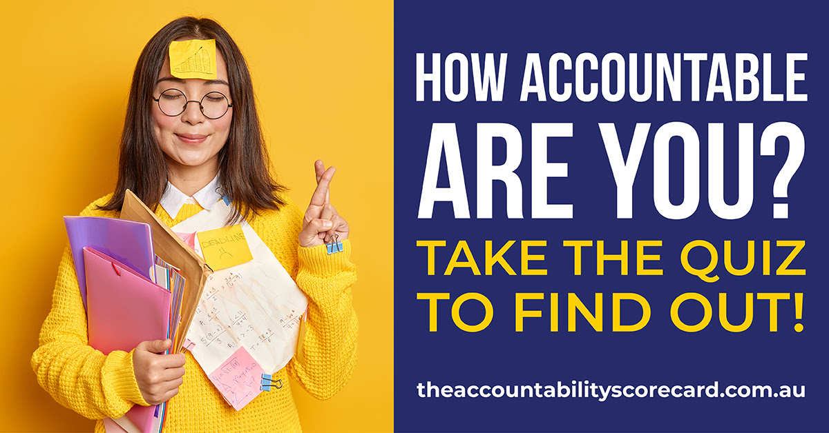 The Accountability Scorecard banner that says, How accountable are you?