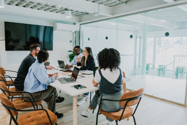 Young Corporate Team Having a Meeting