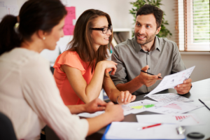 Young professionals in a business meeting