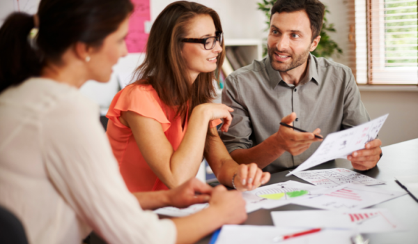 Young professionals in a business meeting